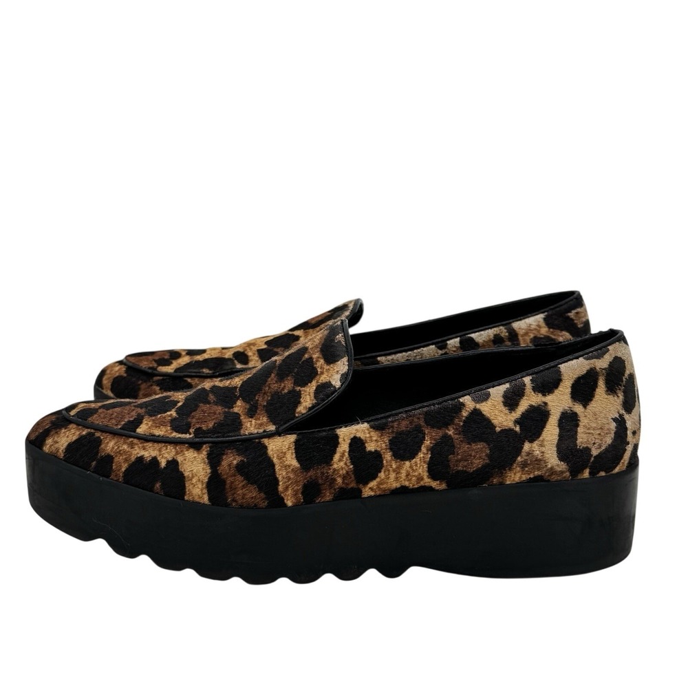 Donna Karan Pony Hair Platform Loafers Size 9